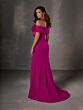 Christina Wu 17260 Brush Train Off The Shoulder Dress