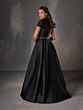 Christina Wu 17263 Beaded Belt Collar Neckline Dress