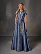 Christina Wu 17263 Beaded Belt Collar Neckline Dress