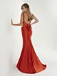 Tiffany Exclusive 46270 Sheer Sides Plunging Neck Dress