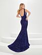 Tiffany Designs 16008 Square Neck Velvet Sequin Dress