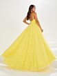 Tiffany Designs 16034 Floral Glitter Front Slit Dress