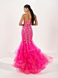 Tiffany Designs 16057 Embroidered Strapless Corset Dress