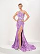 Tiffany Designs 16061 Lace-Up Back One Shoulder Dress