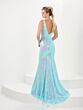 Tiffany Designs 16065 Open Back Fringe Sequin Dress - Stock Only