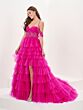 Tiffany Designs 16067 Ruffle Skirt Beaded Corset Dress