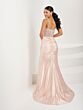 Tiffany Designs 16078 Beaded Corset Slit Skirt Dress