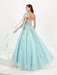 Tiffany Designs 16079 One Shoulder Floral Dress