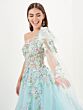 Tiffany Designs 16079 One Shoulder Floral Dress