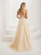 Tiffany Designs 16085 Floral Corset High Slit Dress