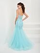 Tiffany Designs 16095 Sheer Corset Embellished Dress