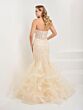Tiffany Designs 16103 Flounce Skirt Illusion Corset Dress - Stock Only