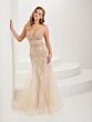 Tiffany Designs 16105 Godet Skirt Floral Glitter Dress