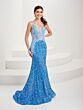 Tiffany Designs 16110 Sequin Skirt Lace Bodice Dress