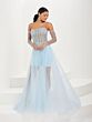 Tiffany Designs 16111 Sheer Overskirt Strapless Corset Dress