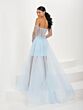 Tiffany Designs 16111 Sheer Overskirt Strapless Corset Dress