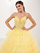 Tiffany Designs 16115 Ruffle Skirt Illusion Corset Dress - Stock Only