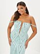Tiffany Designs 16120 Illusion Back Geometric Dress
