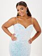 Tiffany Designs 16121 Sweetheart Neckline Sequin Dress