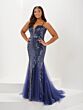 Tiffany Designs 16131 Godet Skirt Illusion Back Dress - Stock Only