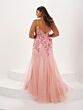 Tiffany Designs 16133 Illusion Corset Floral Dress