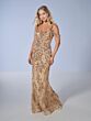 Tiffany Designs 16230 Sweetheart Neck Cold-Shoulder Beaded Dress