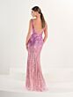 Tiffany Designs 16253 Plunging Neckline Ombre Sequin Dress