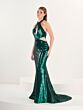 Tiffany Designs 16256 Halter Neckline Sequin Dress