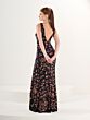 Tiffany Designs 16259 Plunging Neckline Floral Sequin Dress