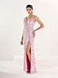 Tiffany Designs 16259 Plunging Neckline Floral Sequin Dress