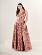 Tiffany Designs 16262 Plunging Neckline Brocade Plus Size Dress