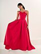 Tiffany Designs 16265 Pleated Skirt Spaghetti Strap Dress