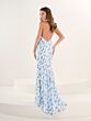 Tiffany Designs 16296 Halter Neckline Floral Dress