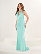 Tiffany Designs 16310 Plunging Halter Neckline Sequin Dress