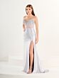 Tiffany Designs 16321 High Slit Plunging Neckline Dress