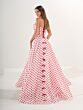 Tiffany Designs 16326 Sweep Train Polka Dot Dress