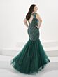 Tiffany Plus 16045 Trumpet Silhouette Cutout Back Dress