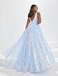 Tiffany Plus 16046 Plunging Neckline Sequin Dress