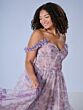 Tiffany Designs 16162 Ruffle Hem Off-The-Shoulder Plus Size Dress