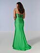 Tiffany Designs 16194 Plunging Neck Draped Skirt Plus Size Dress