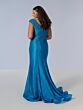 Tiffany Designs 16198 Cap Sleeve V-Neck Beaded Plus Size Dress