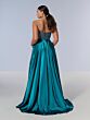 Tiffany Designs 16219 Front Bow Sheer Back Plus Size Dress
