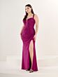 Tiffany Designs 16258 Plunging Neckline Embellished Plus Size Dress