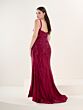 Tiffany Designs 16273 High Slit Brush Train Plus Size Dress