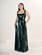 Tiffany Designs 16294 Scoop Neckline Paillette Plus Size Dress