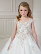 Tiffany Princess 13715 Cold Shoulder Floral Bodice Mini Pageant Dress