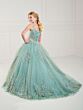 Tiffany Princess 13741 Floral Straps Sequin Lace Mini Pageant Gown