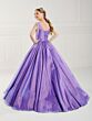 Tiffany Princess 13746 Rhinestone Sleeves Ruched Top Mini Pageant Gown