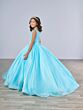 Tiffany Princess 13793 Scoop Neck Basque Waist Mini Pageant Dress