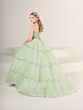 Tiffany Princess 13829 Tiered Skirt Lace-Up Mini Pageant Dress